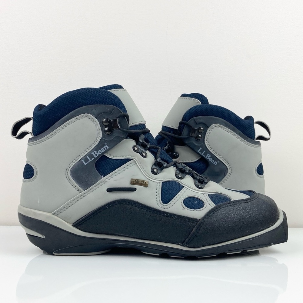 L.L. Bean Goretex Cross Country Ski Boots Gray & Blue Women's Size 9.5 ORJ53